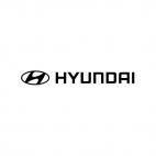 Hyundai text and logo, decals stickers