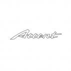 Hyundai Accent logo, decals stickers