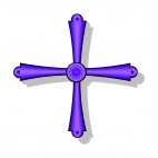 Blue cross with circle in the middle, decals stickers