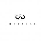 Infiniti logo and text, decals stickers
