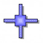 Blue quadrate cross, decals stickers