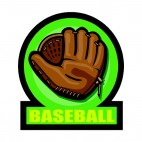 Baseball with glove logo, decals stickers