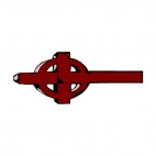 Brown celtic cross, decals stickers