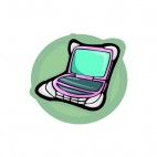 Notebook in pink cadillac shape, decals stickers