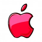 Red apple logo, decals stickers