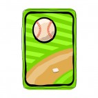Baseball ball and field logo, decals stickers