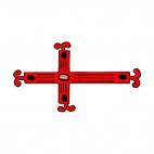 Red avis cross , decals stickers