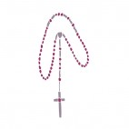 Pink and grey rosary, decals stickers