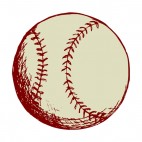 Baseball ball drawing, decals stickers