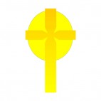 Gold celtic cross, decals stickers