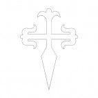 St james cross, decals stickers