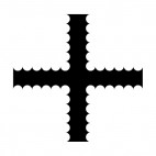 Engrailed cross, decals stickers