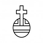 Triumphant cross, decals stickers