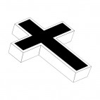 3D cross, decals stickers