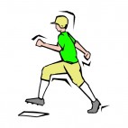 Baseball player running to base, decals stickers