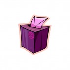 Purple electronic box with pink envelope, decals stickers