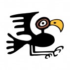 Black bird figure, decals stickers