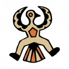 Brown magpie figure, decals stickers