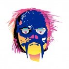 Aboriginal purple and orange mask, decals stickers