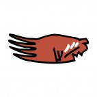 Brown feather figure, decals stickers