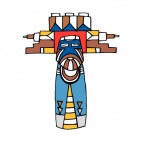 Multi colored aboriginal figure, decals stickers