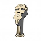 Egyptian statue on column artifact, decals stickers