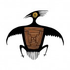 Black and brown bird figure, decals stickers