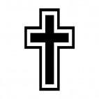 Coticed cross, decals stickers