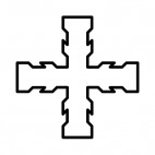 Raguly cross, decals stickers