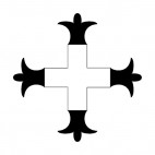 Fleurette cross, decals stickers