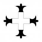 Fleurette cross, decals stickers