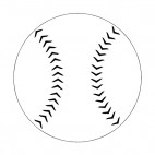 Baseball ball with black stitches, decals stickers
