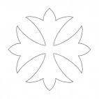 Patonce pattee cross, decals stickers