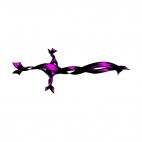 Purple and black ribbons cross, decals stickers