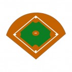Brown baseball diamond field, decals stickers