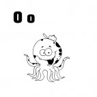 Alphabet O  Octopus, decals stickers