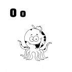 Alphabet O  Octopus, decals stickers