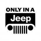 Jeep Only in a Jeep, decals stickers