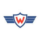 W soccer team logo, decals stickers