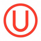 U soccer team logo, decals stickers