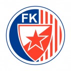 FK Crvena Zvezda soccer team logo, decals stickers