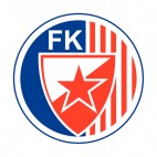 FK Crvena Zvezda soccer team logo, decals stickers