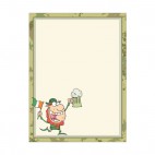 Leprechaun with irish flag green frame and border , decals stickers