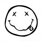 Funny death face, decals stickers