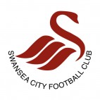 Swansea City Football Club soccer team logo, decals stickers
