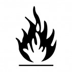 Fire flames, decals stickers