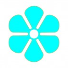 Blue flower, decals stickers