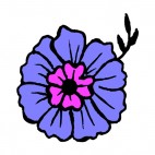 Purple and blue flower, decals stickers