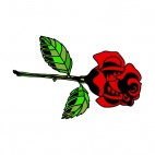 Red roses with leaves , decals stickers