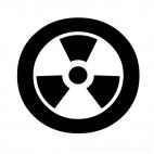 Radioactive logo, decals stickers